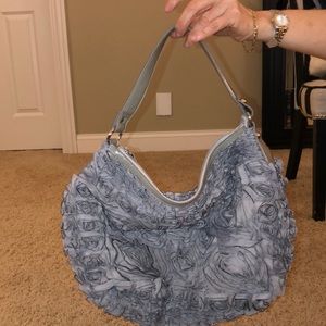 Grey Flower Shoulder Bag